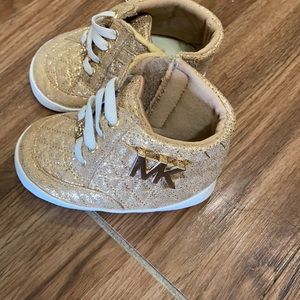 Michael kors baby shoe size 3 in gold